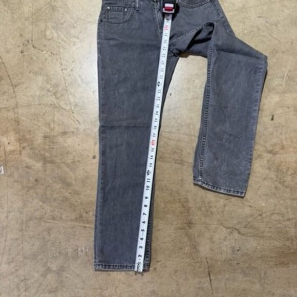 Levi’s 511 Jeans Mens Size 30x30 Black Wash Denim Jeans Straight Leg White Tab - Picture 9 of 12